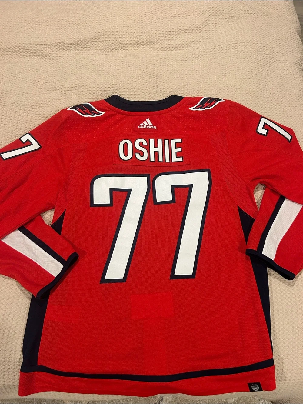 adidas Red Washington Capitals Hockey Jersey with White Accents